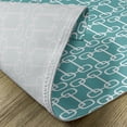 thumbnail image 5 of Ambesonne Turquoise Place Mats Set of 4, Retro Squared Rounds, Standard Size, Petrol Blue and White, 5 of 6