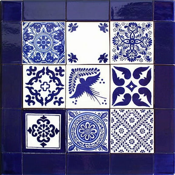 Andalucia Mexican Tile Set Backsplash Mural