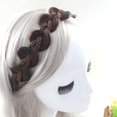 thumbnail image 2 of Diademas trenzadas para mujer, banda para el cabello trenzada gruesa, banda elástica ancha clásica, accesorios para el cabello, accesorio de belleza para mujeres de moda, marrón, 2 of 4