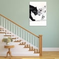 thumbnail image 3 of Mudket Black & White Leopard Panther Nuzzle Canvas Wall Art, Modern Minimalist Canvas Art for Living Room Bedroom Print for Entryway Home Decor , Framed Ready to Hang - 12"L x 8"W, 3 of 9