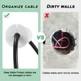 Uxcell 2Pack Cable Routing Kit, 13/8 Inch Wall Hole Silicone Feed