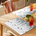 thumbnail image 4 of Eucalyptus Butterflies Placemats Set of 4 Spring Garden Botanical Place Mats Indoor Wipeable Table Mats Washable Cloth Dining Table Placemats for Kitchen Holiday Party Home Decor 13x19 Inch, 4 of 9