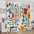 thumbnail image 4 of Coffee Curtains,Coffee Theme Rustic Drink Dessert Window Treatments for Kitchen Café Dining Room Modern Cute Window Drapes 2 Panels Set,Total Size 84 x 84 Inch, 4 of 6