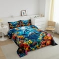thumbnail image 3 of Erosebridal Sealife Dolphin Bedding King Comforter Set,Underwater World Bedding Sets King with Comforter,Marine Animal Bedroom Decor,Reversible,Lightweight,3 Pieces, 3 of 7