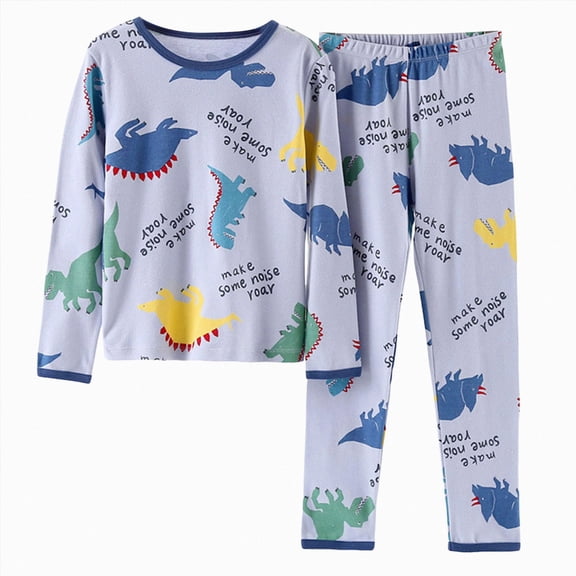 larppty Toddler Baby Boy Clothes Long Sleeve Sweatshirt Top Drawstring Pants Set 2Pcs Spring Outfits Pajamas & Dailywear (Sky Blue,5-6 Years)