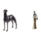 thumbnail image 1 of Elegante escultura de resina de y dama africana, figura única de animal y mujer tribal, decoración del hogar, centro de mesa para sala de estar, 1 of 8