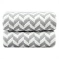 thumbnail image 5 of NC Fashion 2 Piece Chevron Microfiber Bath Towel Set, Gray, White, Multi-color, 5 of 6