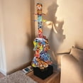 thumbnail image 3 of Nifao Artistic Graffiti Violin Resin Statue Mounted on a Base – Resin Statue, Music Art Decor, 9"L x 10"W x 26"H, 3 of 13