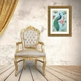 thumbnail image 3 of Audit, Lisa 13x18 Gold Ornate Wood Framed with Double Matting Museum Art Print Titled - Blue Feathered Peacock I, 3 of 4