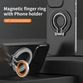 thumbnail image 2 of Soporte Magnético para Anillo de Dedo para Teléfono, Recargable, Adsorbido, Giratorio 360°, Plegable, con Anillo de Silicona para Dedo, 2 of 5