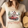 thumbnail image 4 of Red Truck Graphic T-Shirt | Rustic Farmhouse Tee for Men Women Kids, Ash, Size 3XL, 4 of 6
