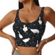 thumbnail image 1 of Fotbe Fashionable Goose Sujetador Deportivo Largo sin Aros para Mujer con Almohadillas y Soporte Medio, Transpirable y Absorbente, Camiseta Tipo Chaleco o Tank Top-Small, 1 of 8