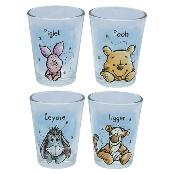 Juego de minivasos Silver Buffalo Winnie the Pooh Faces, 45 ml x4