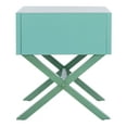 thumbnail image 3 of SAFAVIEH Odilia 1 Drawer Solid Retro Nightstand, Turquoise, 3 of 13