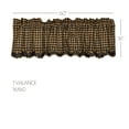 thumbnail image 5 of VHC Brands, Black Check, Cotton, 16x60, Scalloped Layered Valance, Black, 5 of 5