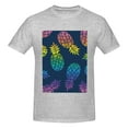 thumbnail image 4 of Bingfone Abstract Bright Pineapple Fruit Retro Men'S Loose Fit Short-Sleeve Pocket T-Shirt, 4 of 7