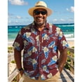 thumbnail image 3 of COOFANDY Men Vacation Shirts Big and Tall Tropical Floral Button Down Shirt Casual Summer Beach Shirts, 3 of 6