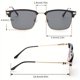 thumbnail image 2 of 1 Pair Of Men's Metal Punk Sunglasses, Men's Fashion Sunglasses, 2 of 4
