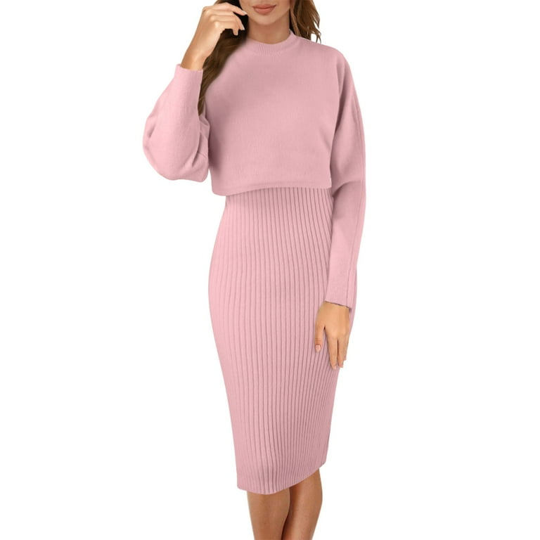 cropped sweater over midi dress How to Wear a Sweater Over a Dress Like All the Cool Girls This Winter
