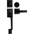 thumbnail image 1 of Berlin Modisch Ensemble de Poignée Cylindre Simple avec Levier Poignée de Porte (pour Entrée et Porte avant) Réversible pour Pêne Dormant Droitier et Gauche Finition Fer Noir, 1 of 4