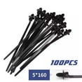 thumbnail image 1 of Plastic Push Mount Zip Ties for Car Wire Harness, Automotive Cable Fastener for Automobiles, 1 of 8