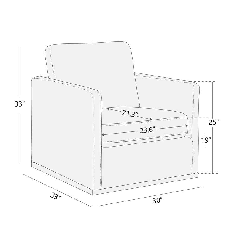 CHITA Swivel Accent Chair Set of 2, Modern Upholstered Armchairs with 360° Swivel Base, Comfortable Track Arm Reading Chair for Living Room, Bedroom, and Home Office