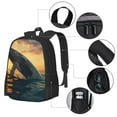 thumbnail image 3 of Sigee Sunset Ocean Whale for Simple large capacity backpack Travel Laptop Backpack, Business for Travel and Daily Use, 3 of 9