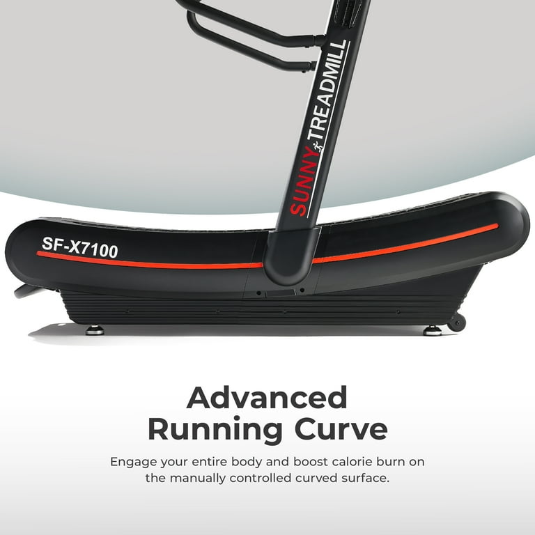 Sunny Health & Fitness Premium Ultra Curved Manual Treadmill
