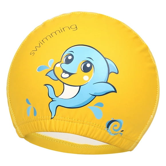 Children Swimming Cap Sports Swim Pool Hat Cartoon Swimming Cap Dolphin Pattern For Children