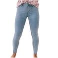 thumbnail image 2 of Aloohaidyvio Jeans for Women Plus Size,Womens Denim Button Zipper Solid High Waist Pockets Jean Long Denim Trousers,Jeans for Women Plus Size Stretch, 2 of 5