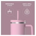 thumbnail image 4 of Voyager 40 Oz Stainless Steel with Handle, Insulated Water Bottle With Straw & Lid, Cupholder Friendly Reusable Travel Mug (Cotton Pink), 4 of 8