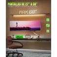 thumbnail image 2 of Soporte para Monitor North Bayou de 27" -  50" | Altura Ajustable | Diseño Gaming con RGB, 2 of 6