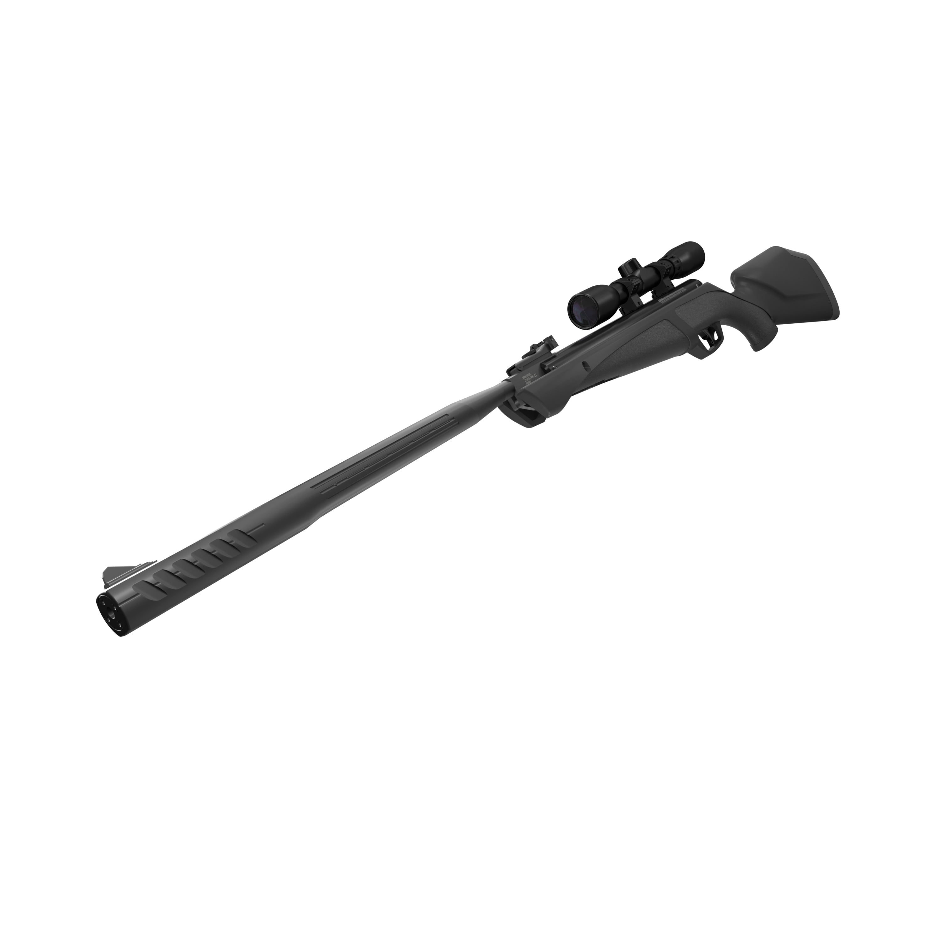 Crosman Shockwave Pellet Air Rifle Nitro Gas Piston with Scope, .22 Caliber, 950fps, Break Barrel, Black