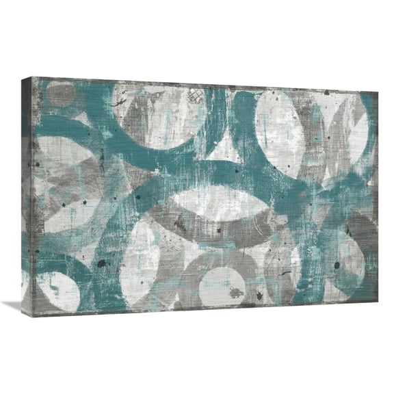 Global Gallery's 'Industrial I Teal' By Michael Mullan Stretched Canvas Wall Art