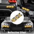 thumbnail image 2 of Unique Bargains 6pcs 3D Reflective Stickers Safety Warning Sign for Car Fender Bumper Night Visibility Decal Carbon Fiber Pattern Red, 2 of 6