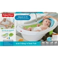 FisherPrice 4in1 Sling ‘n Seat Tub Baby to Toddler Bath with 2 Toys, Green