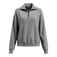 thumbnail image 5 of SELONE Sweaters for Women with Half Zip Knitted Pullover Collared Long Sleeve Quarter zipper Knitwear Spring Soild Tops, 5 of 9