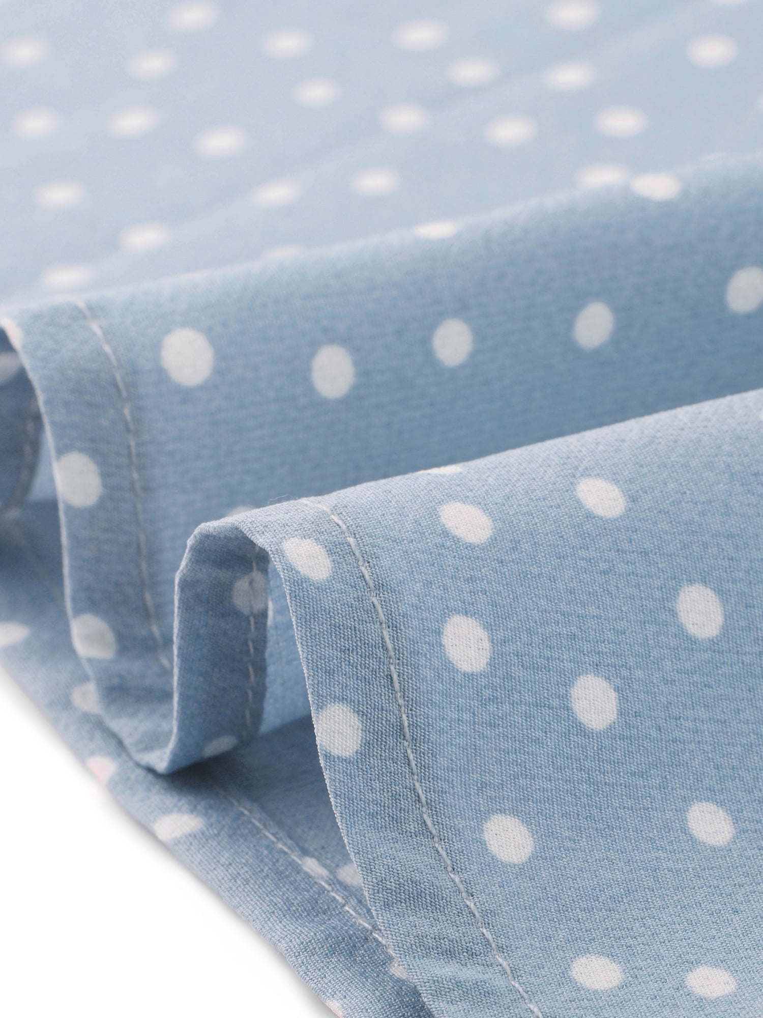 DARING DIVA V Neck Dots Printed Work Office Blouse Top S Light Blue