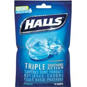 Halls Cough Drops Ice Peppermint 30 Drops