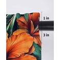 thumbnail image 6 of Burnt Orange Floral Curtains 54 Inch Length, Sheer Curtains for Bedroom Living Room Window Tropical Botanical Leaves Floral Rod Pocket Voile Drapes Kitchen Curtains Small Half Window 42"x54" 2 Panels, 6 of 6