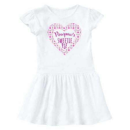 

Inktastic Pawpaw s Sweetie Pie with Pink Hearts Gift Baby Girl Dress