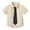 Khaki, variant on Girls' Button Down Shirts Graduation Shirts Boys White Short Sleeve Shirt Toddler Shirts Boys 3-4 Years