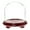 Red Wood Veneer Base, variant on Plymor 9.75" x 10" Glass Display Dome Cloche (Black Wood Veneer Footed Base)