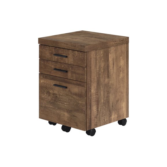 Office File Cabinet File Cabinet, Rolling Mobile, Storage Drawers, Printer Stand, Office, Work, Brown Laminate, Contemporary, Modern,Storage Cabinet For Office