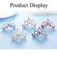 thumbnail image 2 of Flower Girl Headpiece Wedding Hair Comb Bridal Tiara Combs Crown Birthday Gift for Girls (Red), 2 of 4