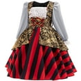 thumbnail image 4 of Pirate Costume for Girls Kids Halloween Buccaneer Dress Birthday Party Cosplay Outfits, 4 of 7