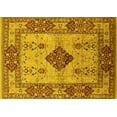thumbnail image 1 of Ahgly Company Machine Washable Indoor Rectangle Oriental Yellow Industrial Area Rugs, 5' x 8', 1 of 4