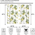 thumbnail image 5 of Lemon Fruit Small Kitchen Curtains Green Yellow Leaf Summer Window Treatment Tropical Cafe Short Window Curtains for Bathroom Dining Laundry Room Floral Flower Treatment Drapes, 5 of 5