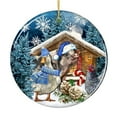 thumbnail image 5 of Charming Winter Farm Cabin and Animals Ceramic Christmas Ornament, Duck, Pig, and Chicken, 5 of 5