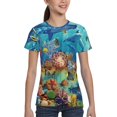 thumbnail image 4 of Honeii Sea World Print Kids Boy T-Shirt,Breathable Round Neck Tee,Stylish Summer Tee for Boys, for Outdoor Activities and Casual Wear, 4 of 7